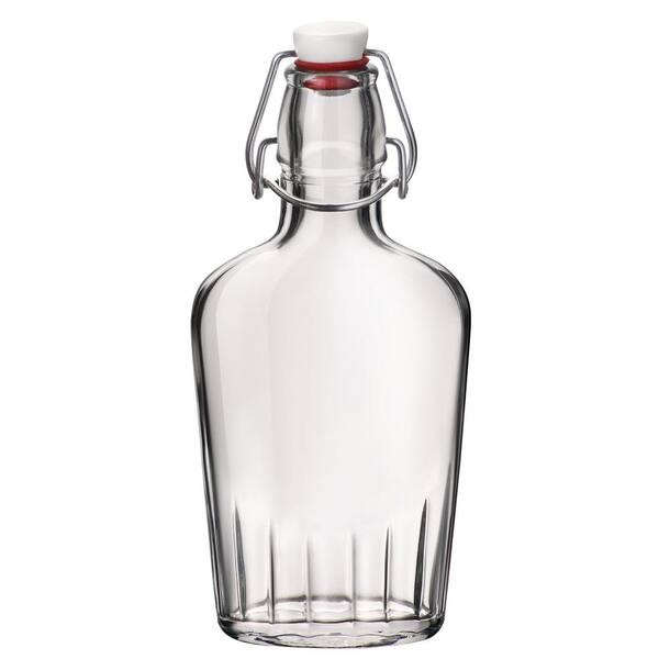 Bormioli Rocco Pocket Flask 8.5 oz Clear Glass Multipurpose Flask