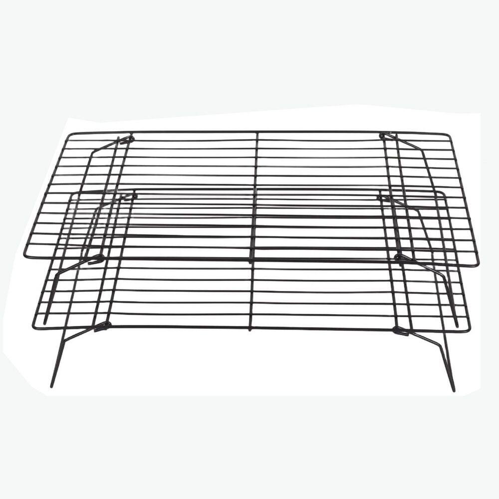 LAIFUCAM Stainless Steel Wire Cooling Rack Non-Stick Collapsible 2-Tier ...