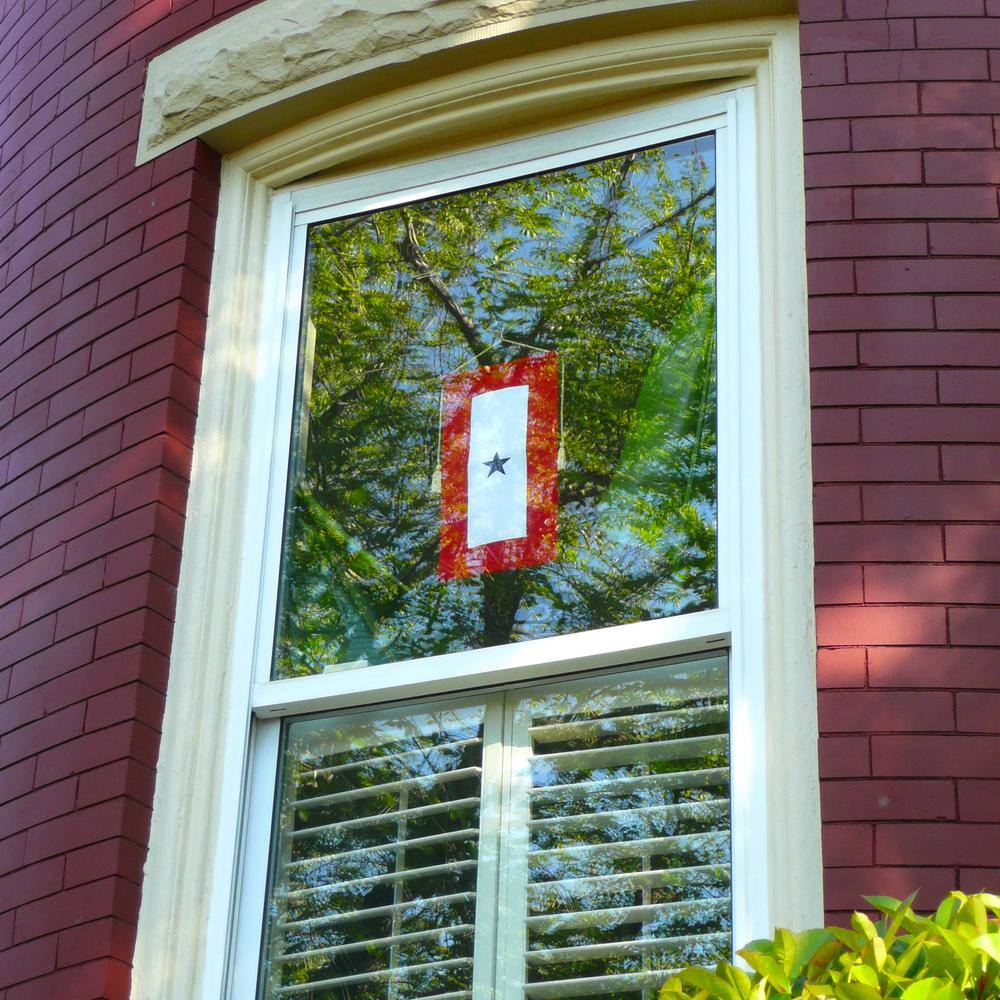 Patriotic Red and White Embroidered American Banner
