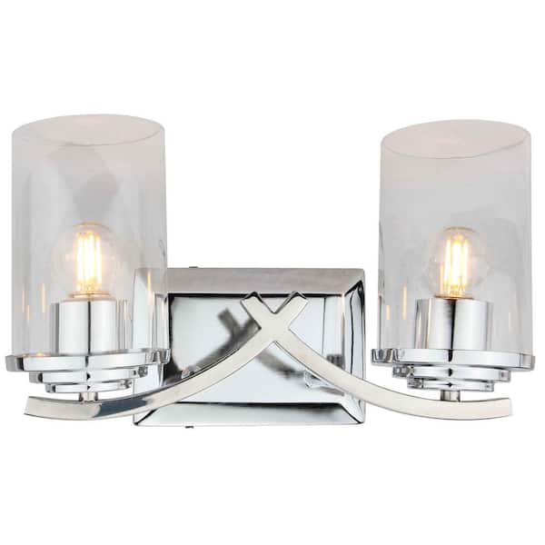 Unbranded Brina 2-Light Chrome Vanity Lighting