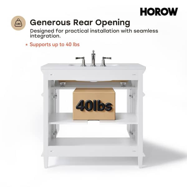 HOROW Velora 36 in. W x 22 in. D x 34 in. H Bath Vanity Cabinet