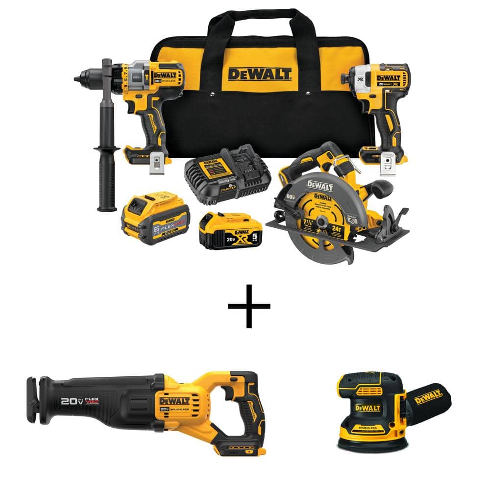 DEWALT 20V/60V MAX LithiumIon Cordless Combo Kit, 20V Brushless Recip