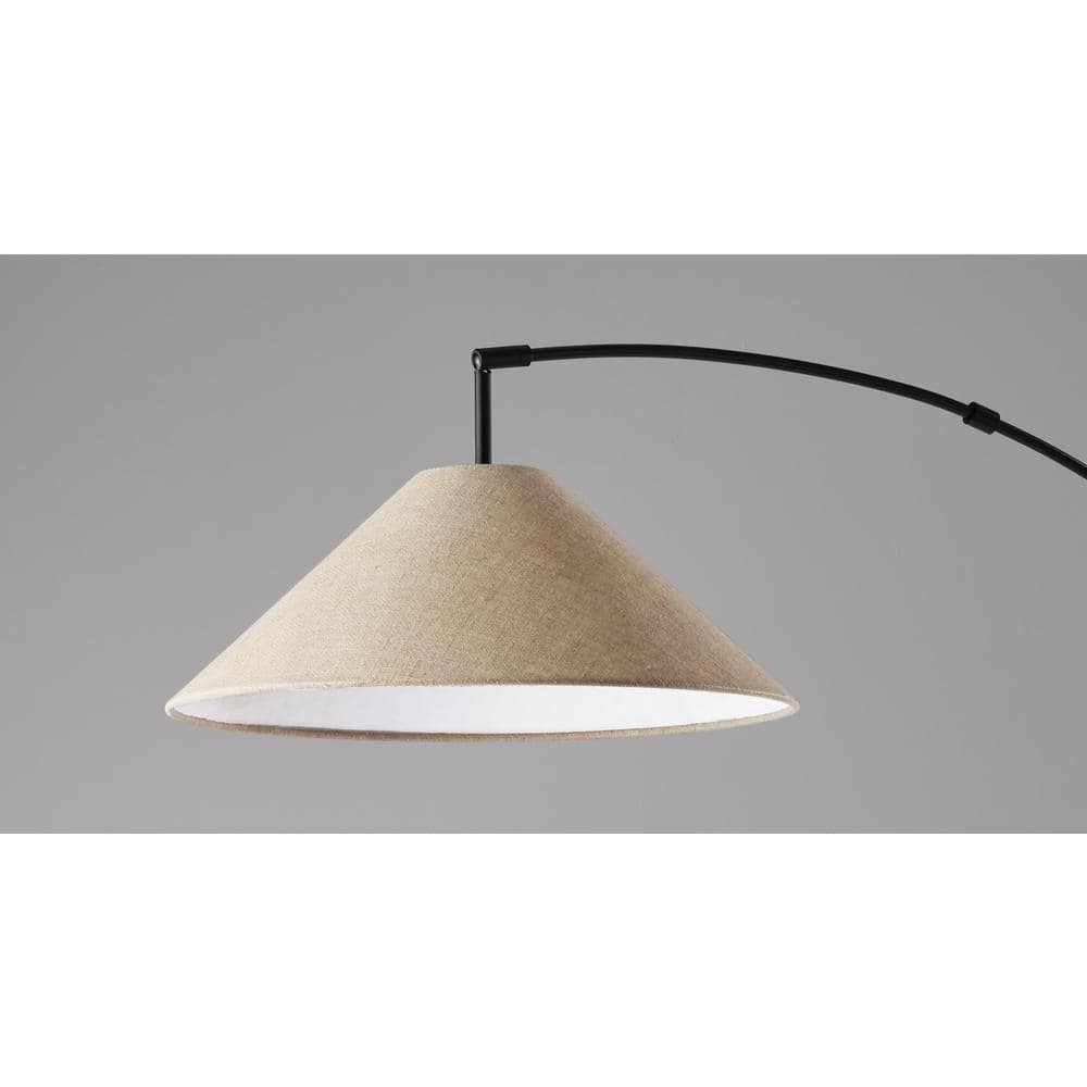 Braxton Modern Arc Adjustable Floor Lamp in Dark Bronze