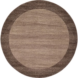 Del Mar Abigail Light Brown 6' 0 x 6' 0 Round Rug