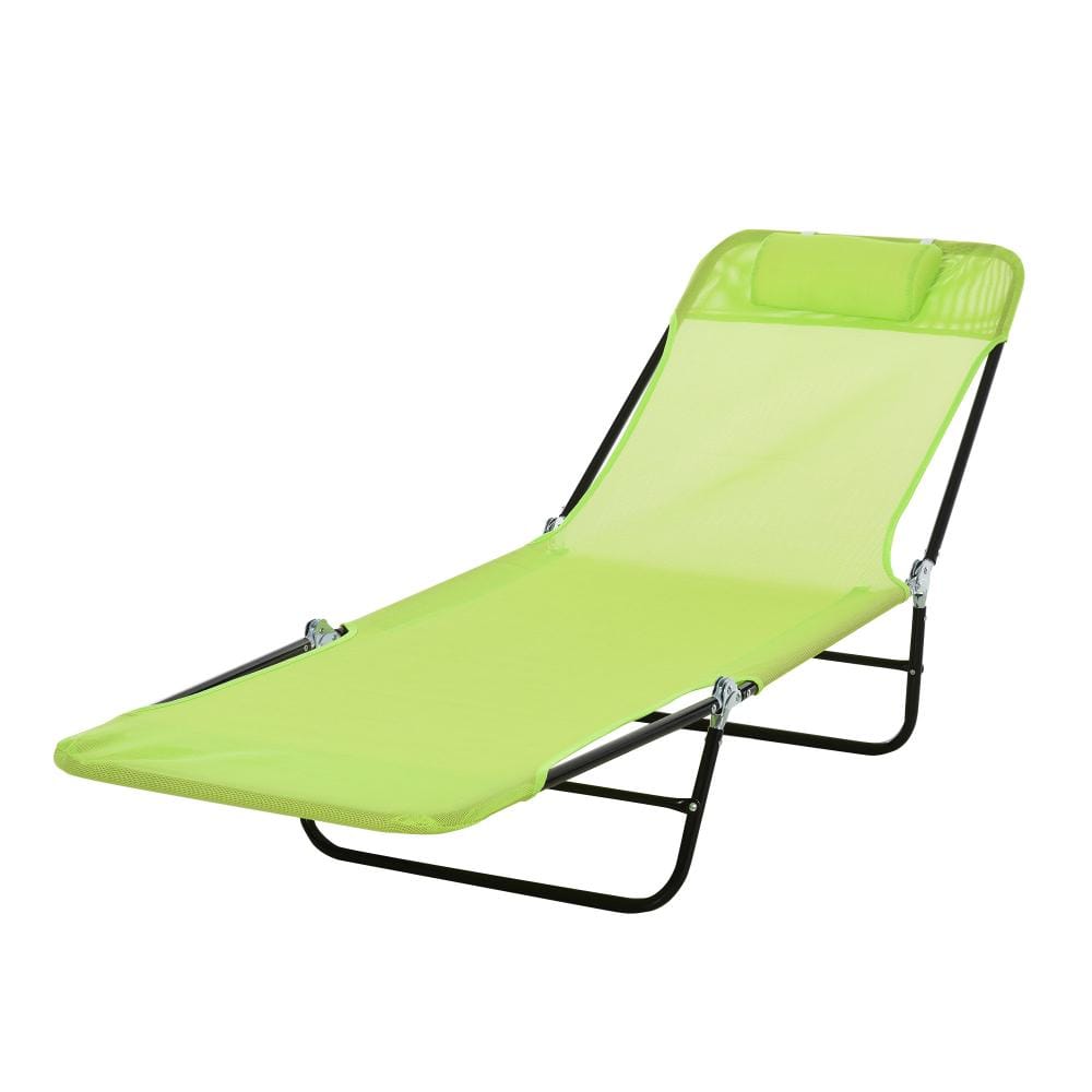 22 in. W x 11 in. H Folding Pool Chaise Lounge Chair, Reclining Outdoor Sun Tanning Chair with Breathable Mesh Seat price history on PriceWatchPro