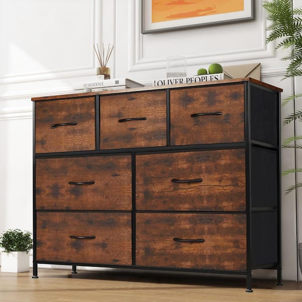 chinese dress ladies Ileanna Mid-century Modern 7-Drawer Dresser