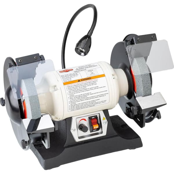Shop Fox 8 in. Variable-Speed Grinder with Worklight W1840