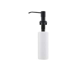 Straight Nozzle Metal Soap Dispenser in Matte Black