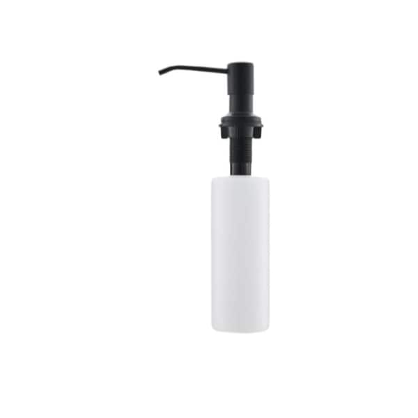 Satico Straight Nozzle Metal Soap Dispenser in Matte Black