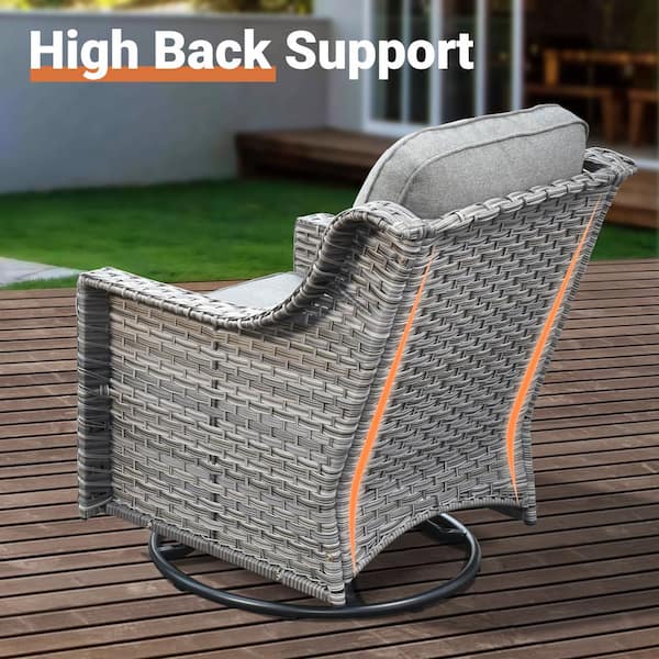 HOOOWOOO Howell 10-Piece Wicker Outdoor Patio Conversation HOOOWOOO Howell 10-Piece Wicker Outdoor Patio Conversation