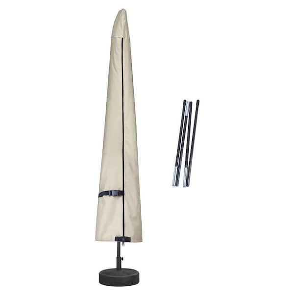 beige patio umbrella replacement canopy home depot Beige Patio Umbrella Cover Fits Market Umbrella up to 12 ft. Dia D08QMBF916