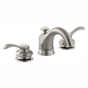 Fairfax 8 in. Widespread 2-Handle Water-Saving Bathroom Faucet with Lever Handles in Vibrant Brushed Nickel