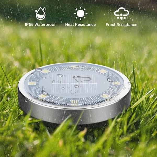 Solar Ground Lights Garden Stakes, Cool White 2-Pack L0F23FBCWV