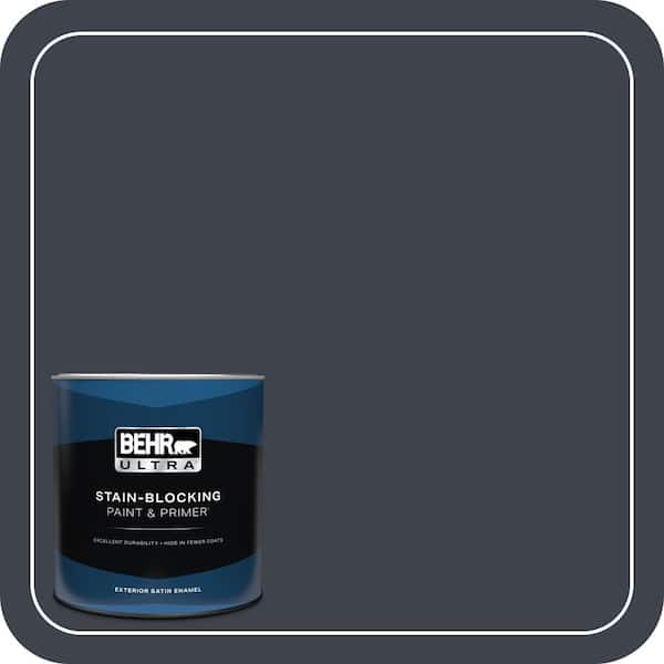 BEHR ULTRA 1 qt. #ECC-23-3 Blackbird Satin Enamel Exterior Paint & Primer