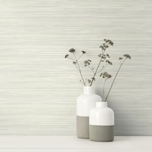 Bondi Light Grey Grasscloth Texture Vinyl Strippable Wallpaper (Covers 60.8 sq. ft.)