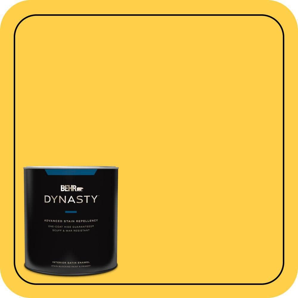 1 qt. #360B-6 Flame Yellow Satin Enamel Interior Stain-Blocking Paint and Primer price history on PriceWatchPro