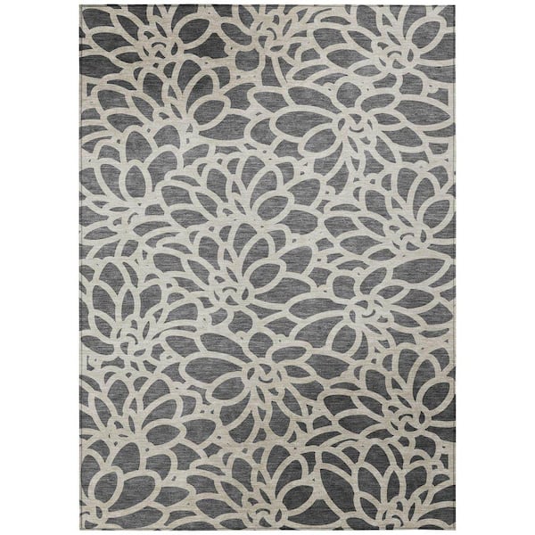 Chantille Machine Washable Indoor/Outdoor Abstract ACN2412 Gray 3 ft. x 4 ft. Area Rug