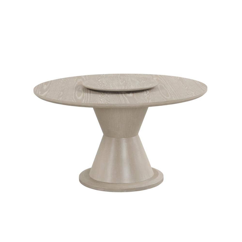 New Classic Furniture Gwendolyn Wood Round Dining Table in Cerused Taupe price history on PriceWatchPro