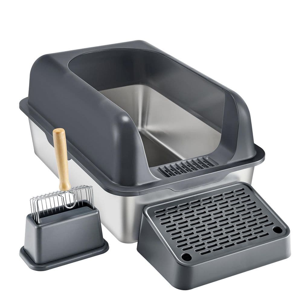 Stainless Steel Cat Litter Box with Lid XL Extra Large Enclosed Cat Litter Box for Big Cats High Sides Metal Litter Box price history on PriceWatchPro