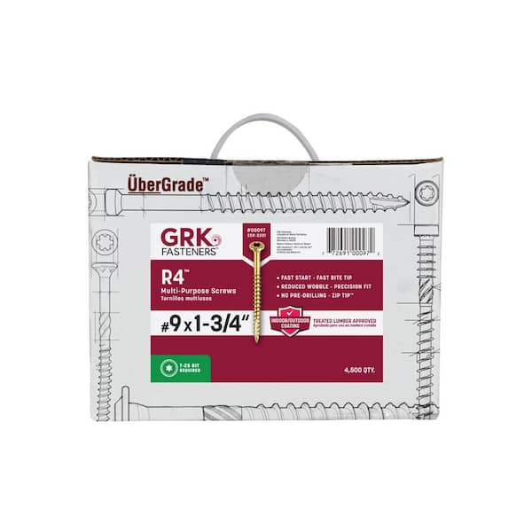 10 X 3" Gold Star Wood Screw Torx/Star Drive Head (1 Pound - 63 Approx. Screw Count - View #2