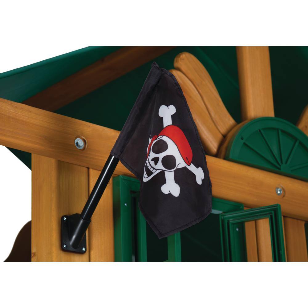 Black Pirate Flag Kit with Skull and Crossbones Graphic