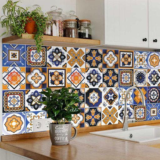 4'' W x 4'' L Vinyl Peel and Stick Mosaic Tile (Set of 24) Mi Alma