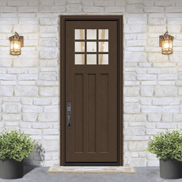 Steves & Sons Regency 36 in. x 96 in. 1/4 9L-SDL Clear Glass RHIS