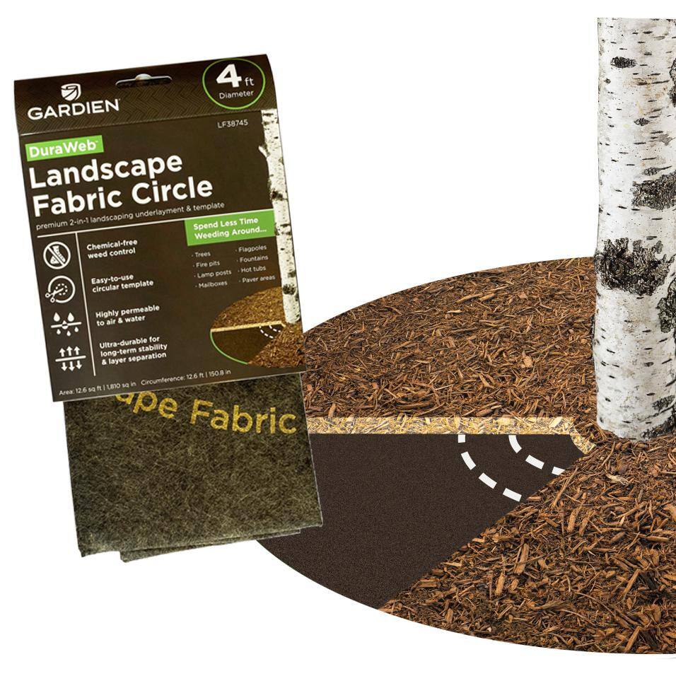 DuraWeb 4ft Heavy Duty Non-Woven Landscape Fabric Circle