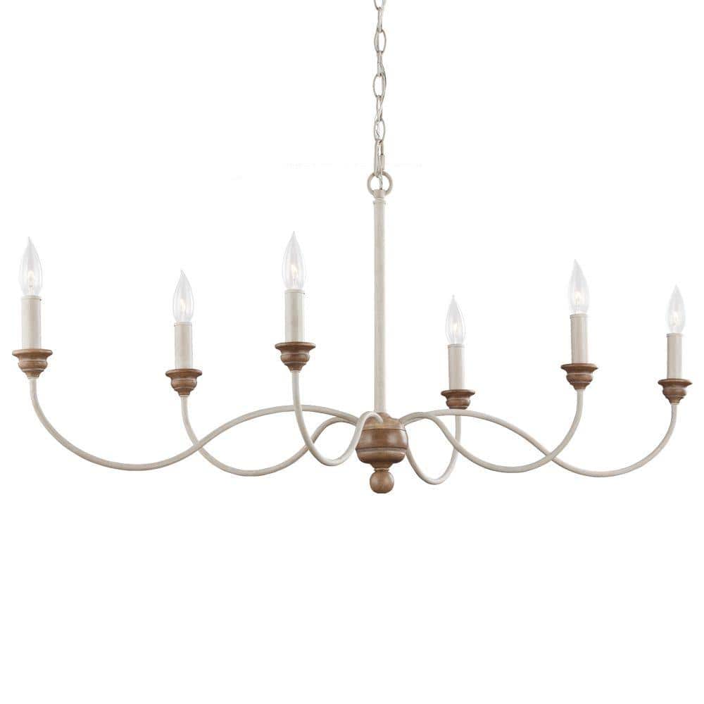 【Charme☆様】　⑥ Generation Lighting Hartsville 6-Light Chalk Washed White