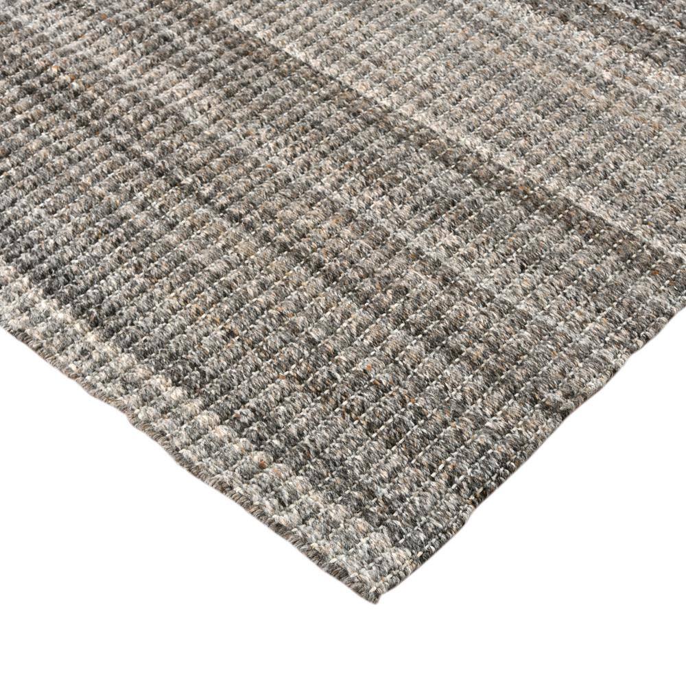 Atlantic Striped Brown Hand-Woven Synthetic Area Rug