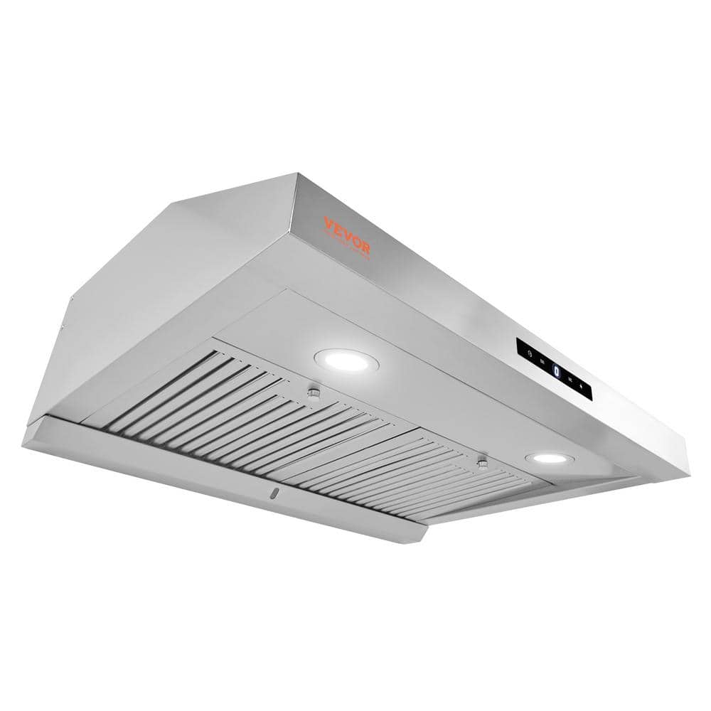 VEVOR 30 in. Ducted Under Cabinet Range Hood with Touch Control Panel in Silver, Sliver
