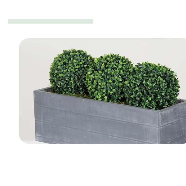 Costway 2-PCS 15.7 in. Green Artificial Boxwood Topiary Balls UV Protected  Indoor Outdoor HZ10015 - The Home Depot