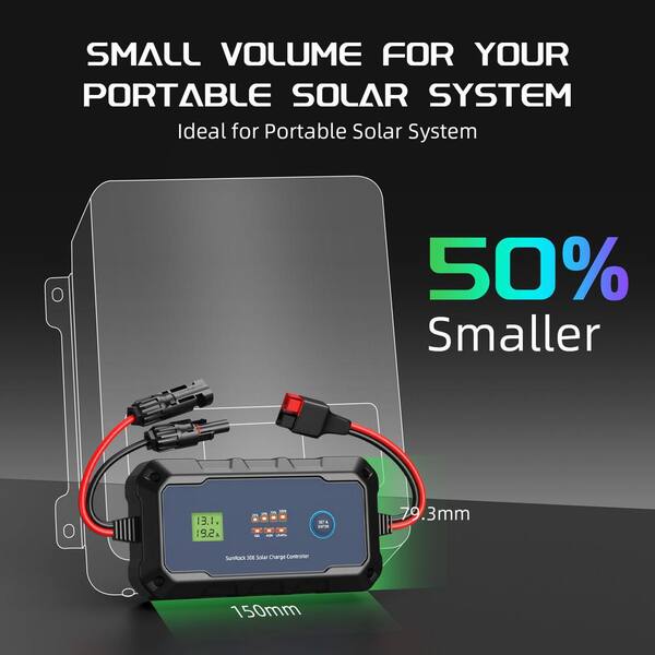 10A/20A 30A Solar Charge Controller, Upgraded Solar Panel USB Port - View #9