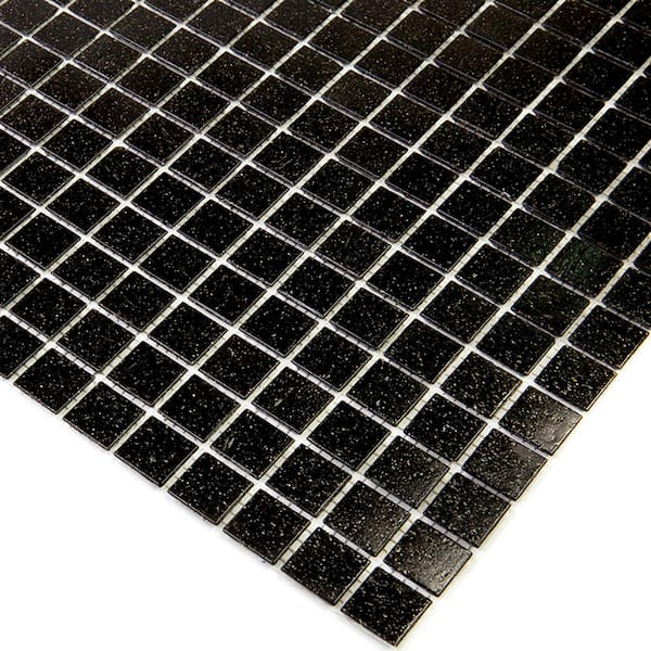 Dune Glossy Dark Brown 12 in. x 12 in. Glass Mosaic Wall and Floor Tile (20 sq. ft./case) (20-pack)