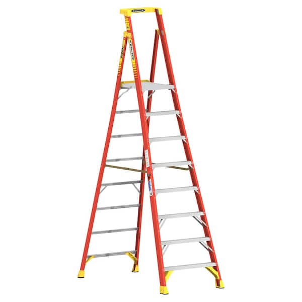 Werner 6000 8-ft Fiberglass Type 1-250-lb Load Capacity Step Ladder in the  Step Ladders department at