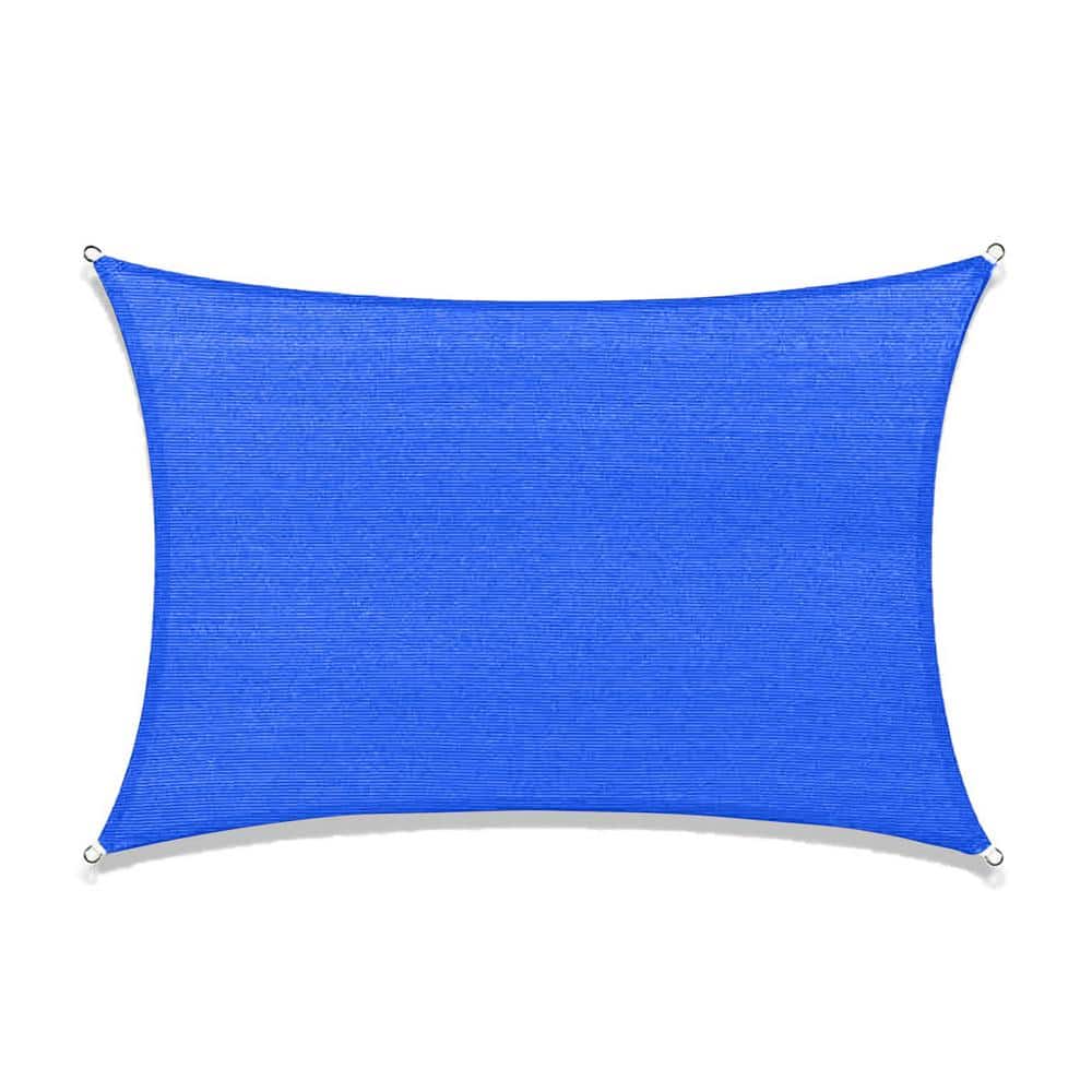 Sunshade Sail Canopy 8 ft. x 12 ft. Blue Rectangle Awning UV Block for Outd
