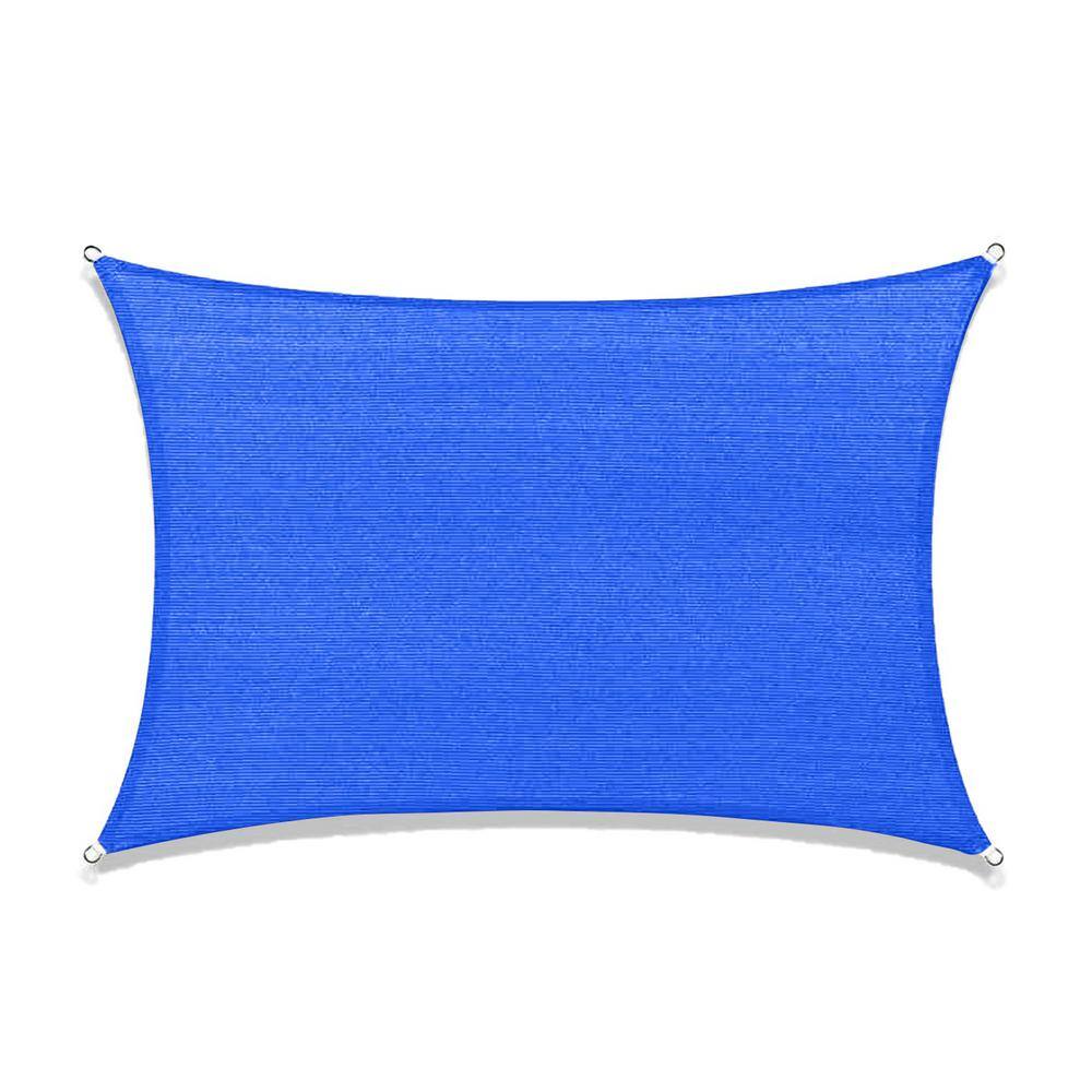Sunshade Sail Canopy 13 ft. x 10 ft. Blue Rectangle Awning UV Block for Out