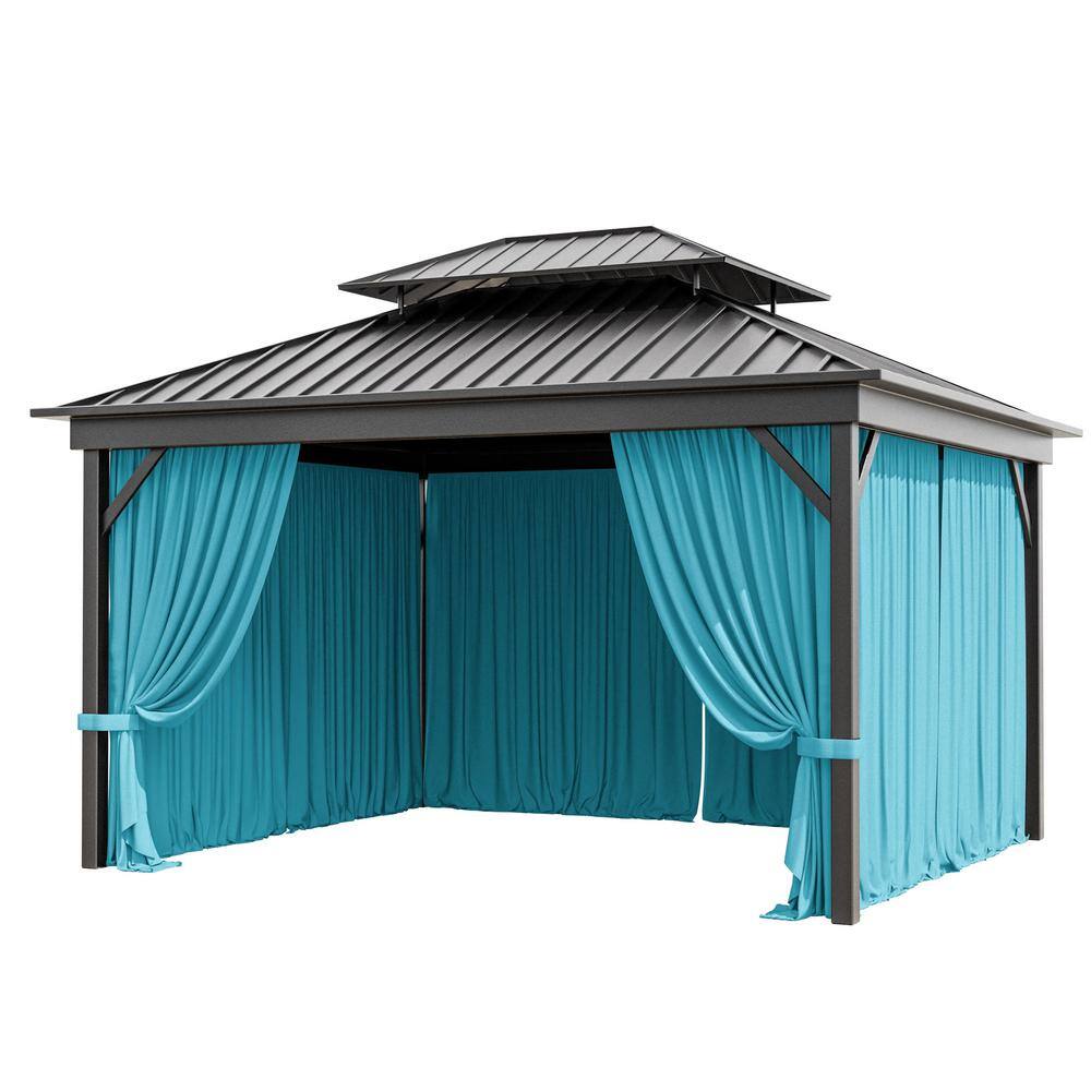 10 ft. x 12 ft. Universal Outdoor Privacy Curtains, Gazebo Replacement with Zipper Lake Blue (4-Side Curtain Only) price history on PriceWatchPro