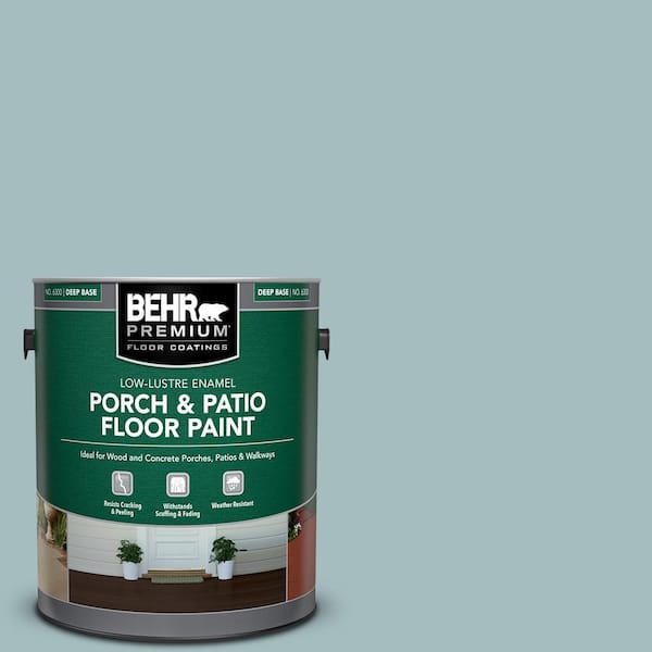 BEHR PREMIUM 1 gal. #PPU13-13 Oslo Blue Low-Lustre Enamel Interior/Exterior Porch and Patio Floor Paint