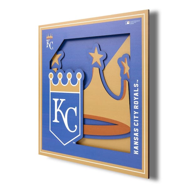 YouTheFan MLB Kansas City Royals 3D Logo Series Wall Art - 12 x 12