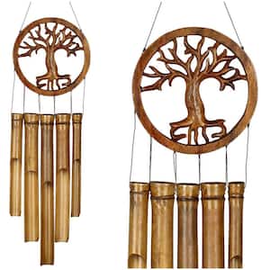Asli Arts Tree of Life Bamboo Chime, 26 in. Wind Chime