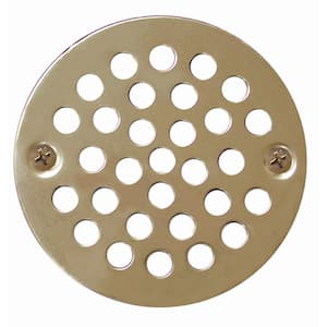 4-1/4 in. Round Stamped Stainless Steel Replacement Coverall Strainer for Shower/Floor Drains