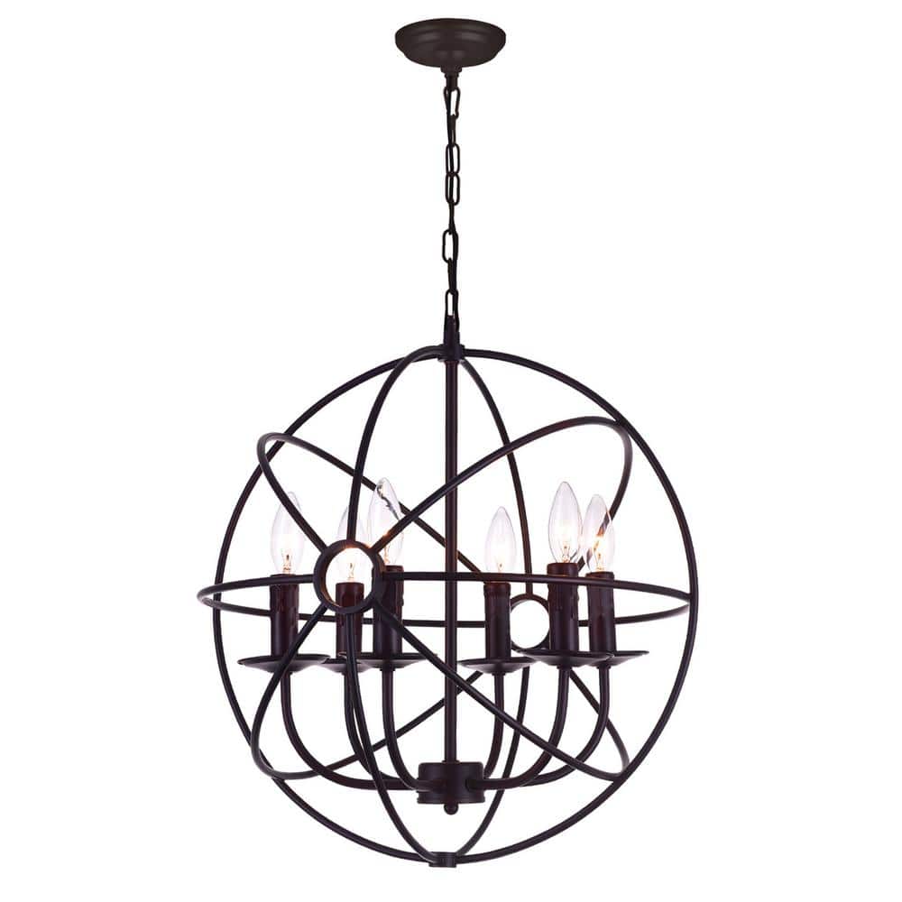 Arza 6 Light Up Chandelier With Brown Finish price history on PriceWatchPro