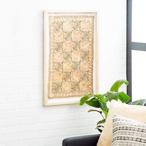 Abstract Checkerboard Rope and Wood Wall Art