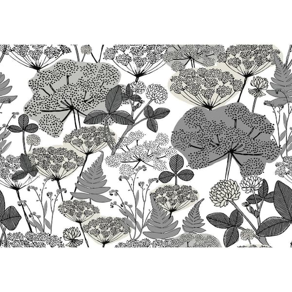 RoomMates Grey and Taupe Niittypolku Peel and Stick Wallpaper (Covers 28.29 sq. ft.)