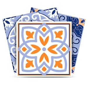 White, Blue, Orange SB42 5 in. x 5 in. Vinyl Peel and Stick Tile (24 Tiles, 4.17 sq. ft./Pack)