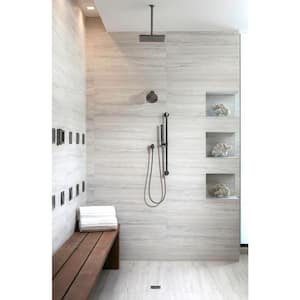 Esplanade Alley 11.42 in. x 23.23 in. Polished Porcelain Stone Look Floor and Wall Tile (12.894 sq. ft./Case)