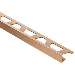 Jolly Satin Copper Anodized Aluminum 3/8 in. x 8 ft. 2-1/2 in. Metal Tile Edging Trim