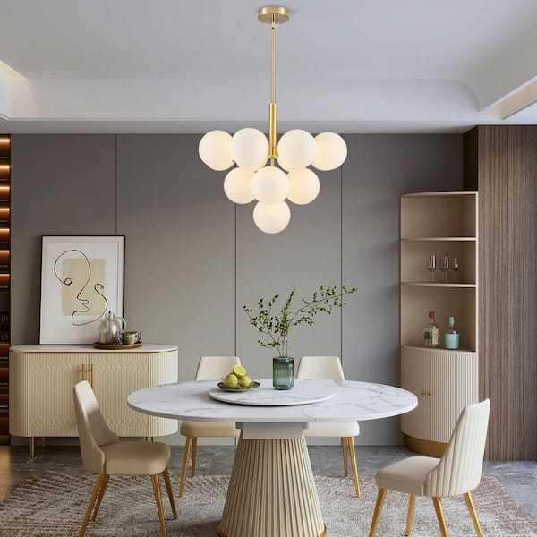 LWYTJO 22. 44 in. 13-Light Gold Modern Sputnik Atomic Tiered