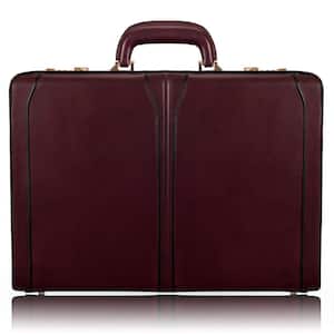 4.5 in. Turner Burgundy Top Grain Cowhide Leather Expandable Attache Briefcase